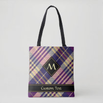 Purple, Gold and Blue Tartan Tote Bag