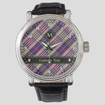 Purple, Gold and Blue Tartan Watch