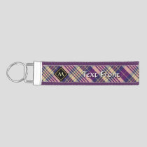 Purple, Gold and Blue Tartan Wrist Keychain