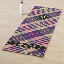 Purple, Gold and Blue Tartan Yoga Mat