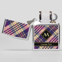 Purple, Gold and Blue Tartan Zippo Lighter