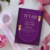 Purple Gold and Cream Ramadan Kareem Iftar