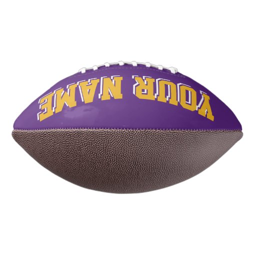 PURPLE GOLD AND WHITE Custom Football | Zazzle