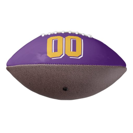 PURPLE GOLD AND WHITE Custom Football | Zazzle