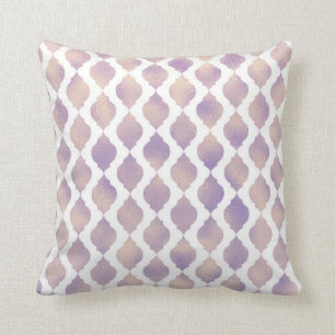 Purple Gold Arabian Moroccan Glam Indian Theme Throw Pillow