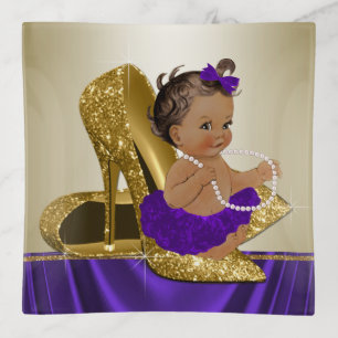 Purple Gold Baby Trinket Tray