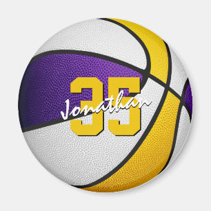 purple gold basketball team colors magnet