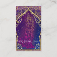 Purple & Gold Belly Dancing Lessons Dancers Dance Business Card at Zazzle