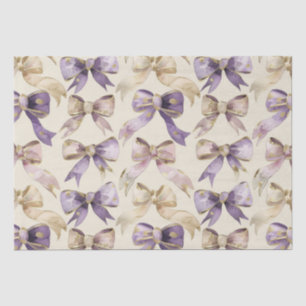 Purple Gold Bows Birthday Tissue Paper