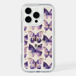 Purple Gold Butterflies iPhone 16 Pro Case