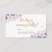 Purple gold Butterfly how big is mommy's belly  Enclosure Card (Front)