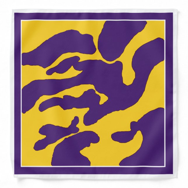 Purple Gold Camouflage Bandana (Front)