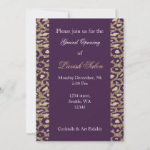 Purple Gold Chic Corporate party Invitation
