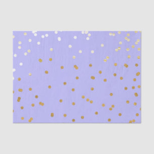 Purple & Gold Confetti Dots Modern Glamour Glam Tissue Paper