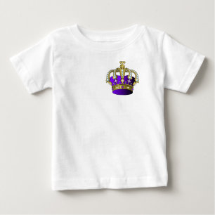 Purple Gold Crown Princess Prince Queen King Royal Baby T-Shirt