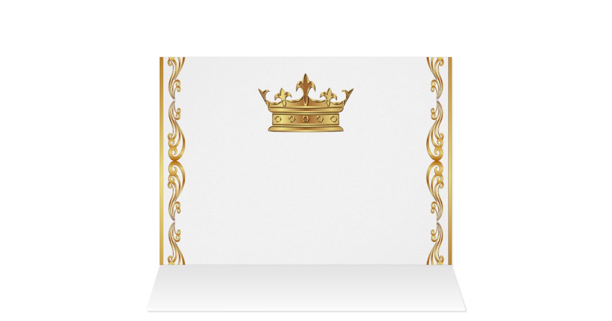 Purple Gold Crown Thank You Card | Zazzle