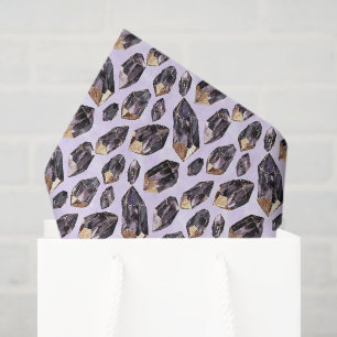 Purple Gold Crystals Birthday Tissue Paper