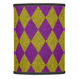 Purple & Gold Diamond Glitter Lamp Shade