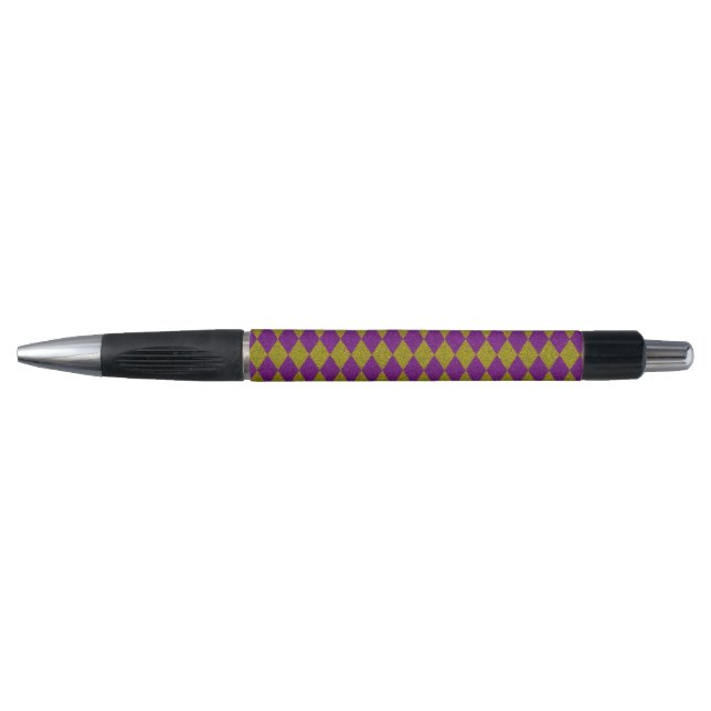 Purple & Gold Diamond Glitter Pen (Front)