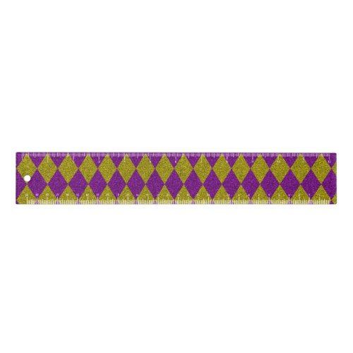 Purple  Gold Diamond Glitter Ruler