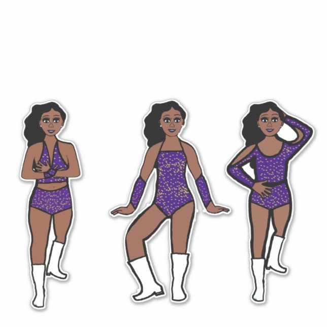 Purple Gold Dots #1 Sticker (Front)