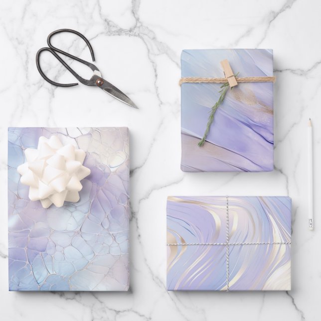 Purple Gold Dream  Wrapping Paper Sheets (Front)