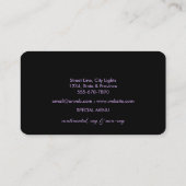 Purple Gold Drip Chef Kitchen Tools Glitter Faux   Business Card (Back)