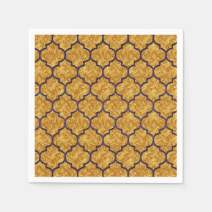 Purple Gold Elegant Royal Indian Party Wedding Napkins