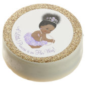 Purple Gold Ethnic Princess Baby Shower Cookies (Angled)