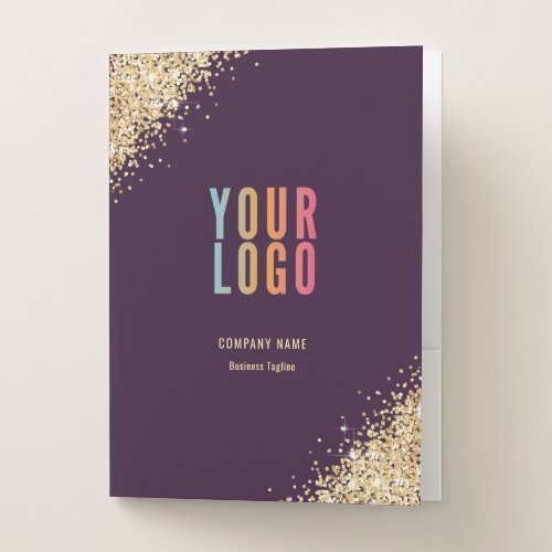 Purple Gold Event Organizer Wedding Planner Pocket Folder