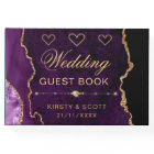 Purple & Gold Faux Glitter Agate Wedding