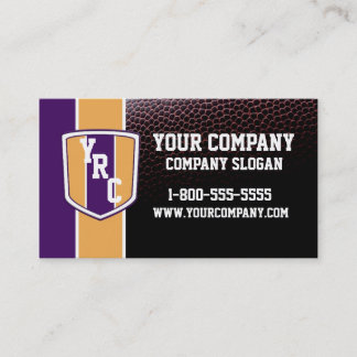 Purple & Gold Football Card