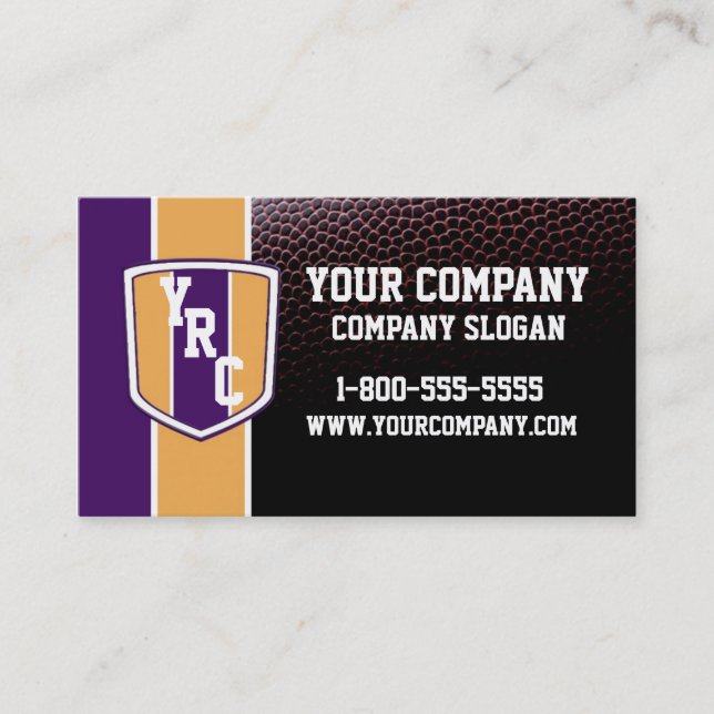 Purple & Gold Football Card (Front)