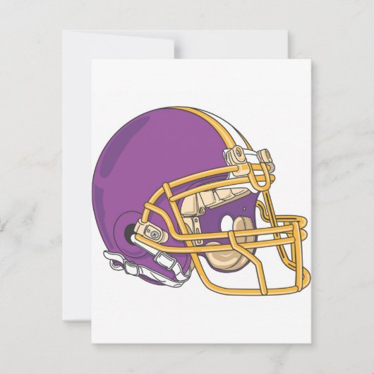 Purple Gold Football Helmet (Front)