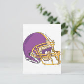 Purple Gold Football Helmet (Standing Front)