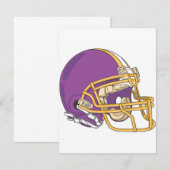 Purple Gold Football Helmet (Front/Back)