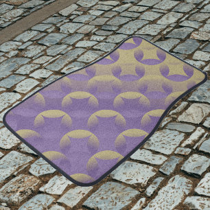 Purple & Gold Geometric Car Floor Mat