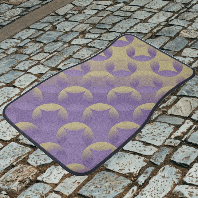 Purple & Gold Geometric Car Floor Mat (Creator Uploaded)