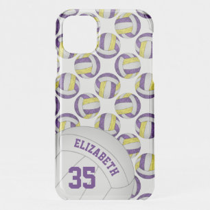 purple gold girls' volleyball team colors iPhone 11 case