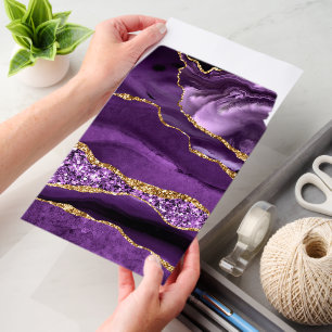 Purple Gold Glitter Envelope Mailers