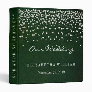 Purple Gold Glitter Faux Foil Confetti Personalize 3 Ring Binder