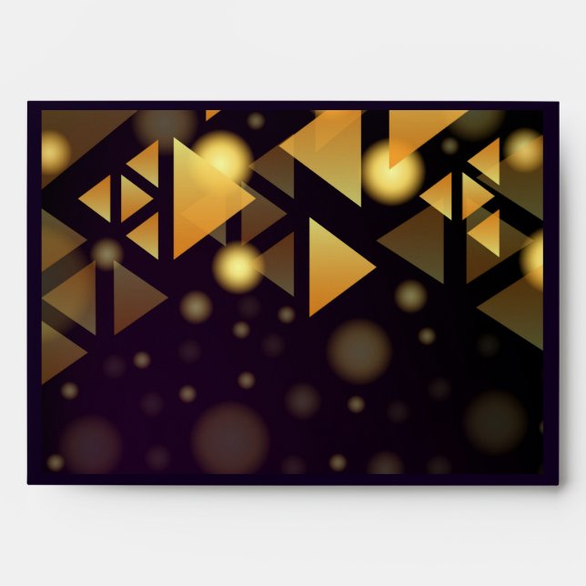 Purple Gold Glitter Foil Confetti Elegant Sparkles Envelope (Front)
