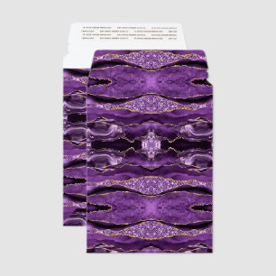 Purple Gold Glitter Shipping Envelope Mailers