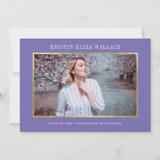 Purple & Gold Graduation Announcements