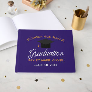 Purple Gold Graduation Autograph Keepsake 2026 Guest Book