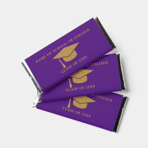Purple Gold Graduation Hat Graduation Party Hersh Hershey Bar Favors