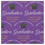 Purple Gold Graduation Personalized Graduate Fabric