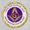 Purple Gold Grand Lodge Square and Compass Masonic