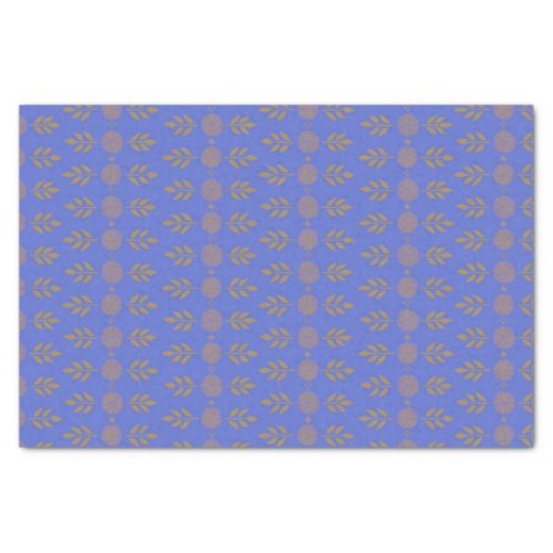 Purple Gold Graphic Floral Pattern Tissue Paper