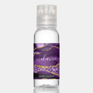 Purple Gold Hand Sanitizers Personalized Name